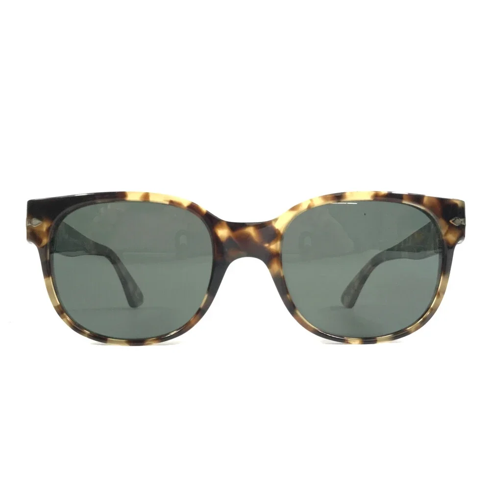 Persol Sunglasses 3257-S 1056/58 Tortoise Brown Frames w/ Green Polarized Lenses